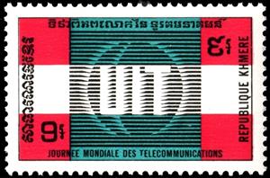 Stamp, World Telecommunications Day, Cambodia,  , Telecommunication