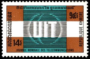 Stamp, World Telecommunications Day, Cambodia,  , Telecommunication