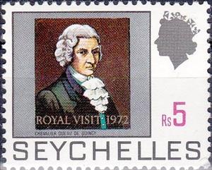 Stamp, Chevalier Queau de Quincy, Seychelles,  