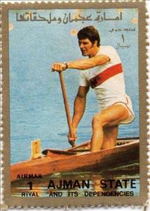 Stamp, Canadian Canoe, Ajman,  , Olympic Games, Canoeing