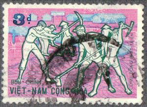 Stamp, Workers, Vietnam, South,  