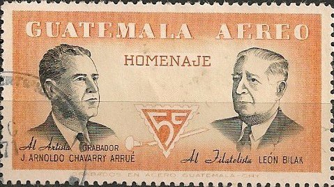 Stamp, Chavarry Arrué and León Bilak, Guatemala,  