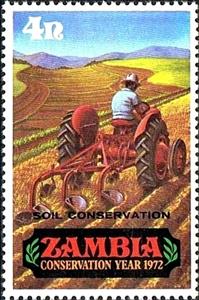 Stamp, Soil Conservation, Zambia,  , Environment Protection