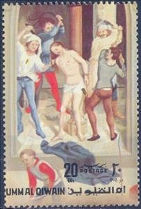 Stamp, Painting Easter Passion by Hans Memling, Umm al-Qiwain,  , Paintings