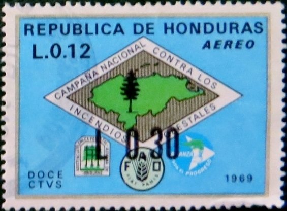 Forest Fire Brigade emblem Surcharged