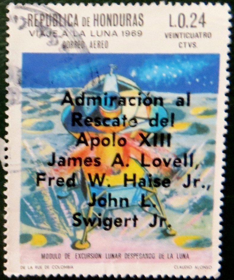 Lunar landing module Overprinted