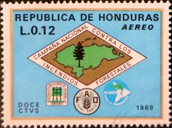 Forest Fire Brigade emblem (with map of Honduras)