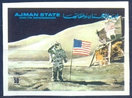 Stars and Stripes on the moon
