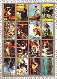 Mini Sheet, Summer Olympics 1972, Munich, big format, Ajman,  , Olympic Games