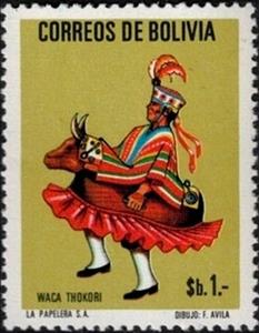 Stamp, Waca Thokori, Bolivia,  , Dance