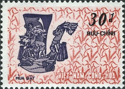 Threshing and winnowing rice and rice plants