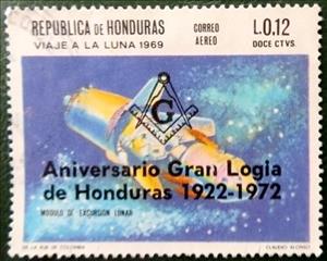 Stamp, Spacecraft Overprinted, Honduras,  , Spacecrafts