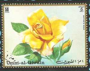Stamp, Sutter's Gold, Umm al-Qiwain,  , Roses