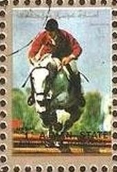 Stamp, Show Jumping, Ajman,  , Olympic Games, Equestrianism and horse riding