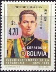 Stamp, Germán Busch, 1938-1939, Bolivia,  , Heads of State