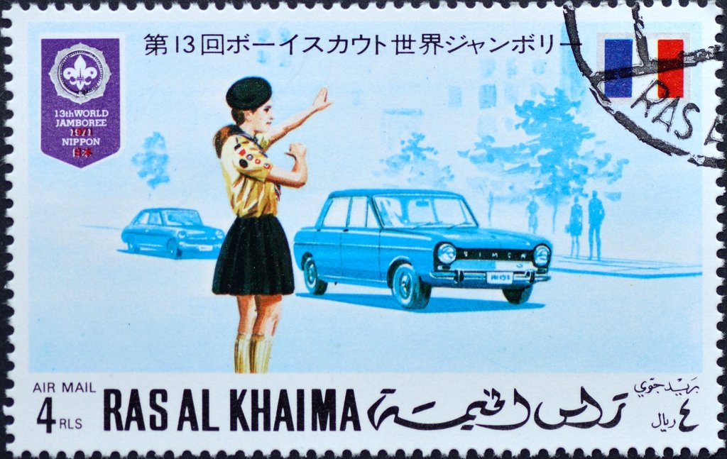 Traffic control French Girl Guide
