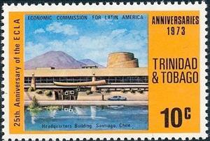 Stamp, 25th. Ann. Of the ECLA, Trinidad and Tobago,  