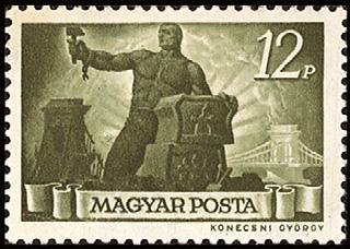 Worker with hammer and broken chain