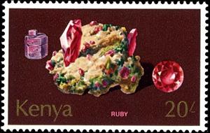 Stamp, Ruby, Kenya,  , Minerals