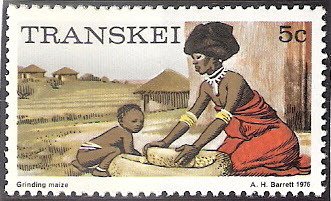 Grinding corn