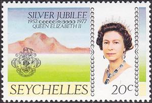 Stamp, Queen Elizabeth II and View of Seychelles, Seychelles,  , Royalty, Queens