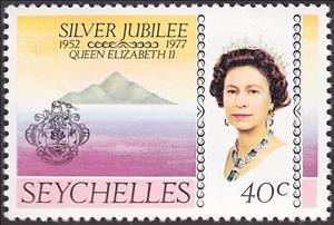 Stamp, Queen Elizabeth II and View of Seychelles, Seychelles,  , Royalty, Queens