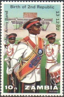 Stamp, Army Band, Zambia,  