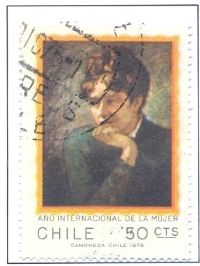 Stamp, Pedro Lira Rencoret: Portrait of Lucia Guzman, Chile,  