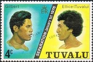 Stamp, Separation Gilbert/Ellice Islands, Tuvalu,  