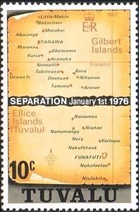 Stamp, Separation Gilbert/Ellice Islands, Tuvalu,  