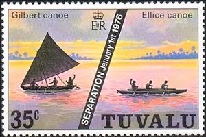 Stamp, Separation Gilbert/Ellice Islands, Tuvalu,  