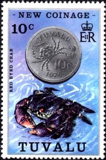 10c-coin, Red-eyed Crab (Eriphia ??)
