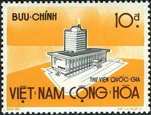 Stamp, National Library, Vietnam, South,  , Libraries