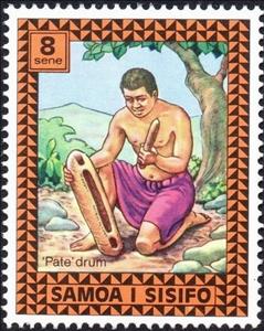 Stamp, Pate Drum, Samoa,  , Musical Instruments, Musicians