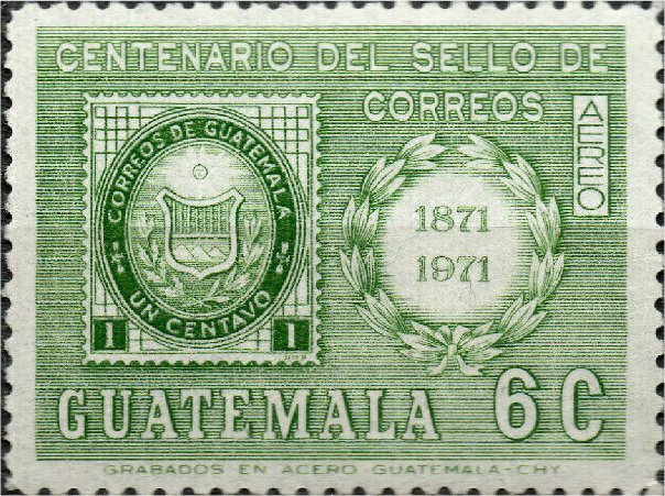 Centenary of Guatemala postage stamp