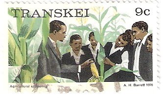 Stamp, Agricultural school, South Africa, Homelands,  