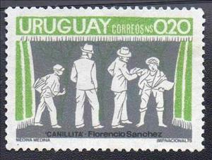 Stamp, Plays by F.Sanchez, "Canillita", Uruguay,  