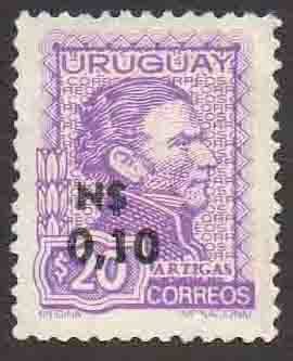 General Artigas overprinted