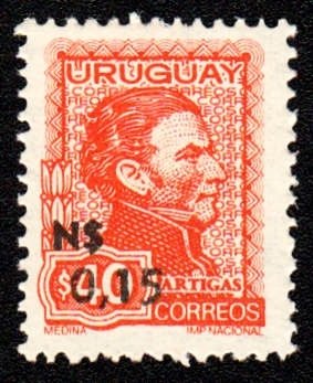 General Artigas overprinted