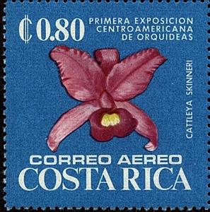 Stamp, Cattleya skinneri, Costa Rica,  , Orchids