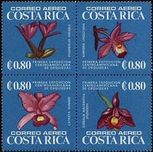 Se-tenant, Orchids, Costa Rica,  , Orchids
