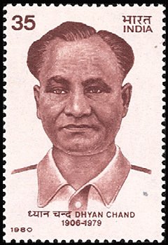 Stamp, Dhyan Chand, India,  