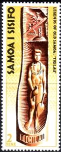 Stamp, Tigilau and dove., Samoa,  , Legends