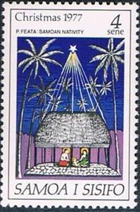 Stamp, Nativity, Samoa,  , Christmas