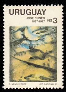 Stamp, Painting by Jose Cuneo, Uruguay,  
