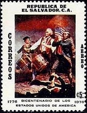 Stamp, The Spirit of ’76, by Archibald M.Willard, El Salvador,  , Paintings