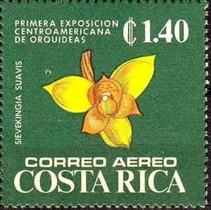 Stamp, Sievekingia suavis, Costa Rica,  , Orchids