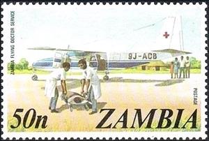 Stamp, Zambia Flying Doctor Service, Zambia,  
