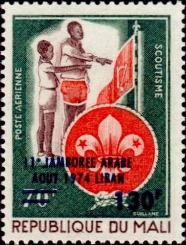 Scouts Saluting Flag – Overprinted