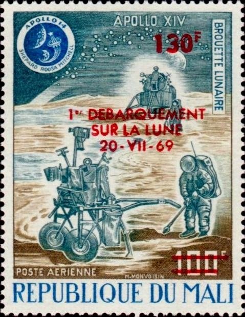 Apollo 14  Moon Landing – Overprinted